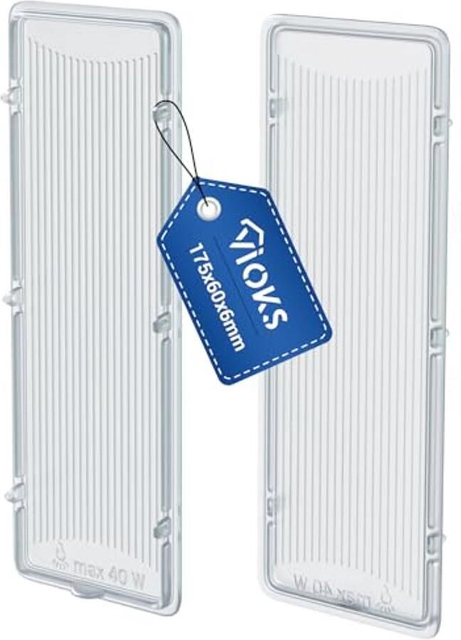 Lampafdekking 175x60mm voor afzuigkappen Vervangend onderdeel voor optimale verlichting