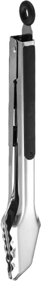 Lange Grilltang Metalen Etentang Koken en Grillen Roestvrij Staal 34 cm Lengte Zilverkleurig