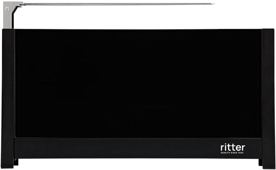 Lange Sleuf Broodrooster Zwart met Glazen Zijpaneel en LED Display