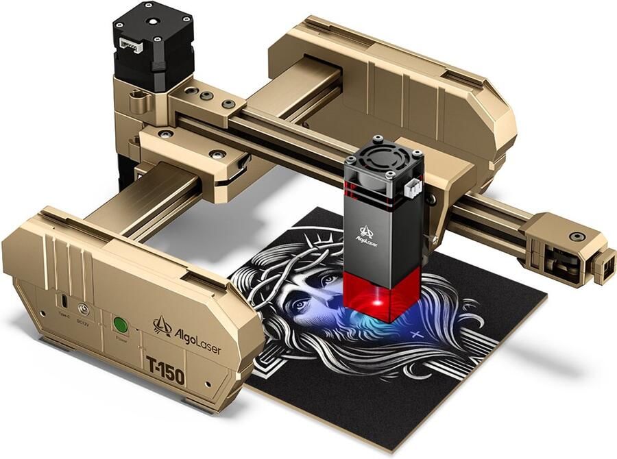 Lasergraveermachine Draagbaar T150 10W 8000 mm s Snelheid Metaal En Glas USB Type-C Aansluiting