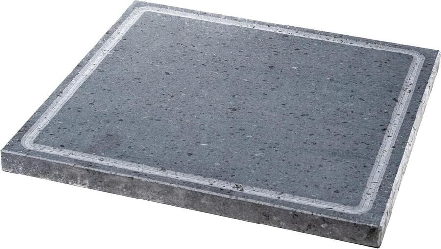 Lavasteen Grillplaat Baksteen Kookplaat Gelijkmatig Garen Natuurlijk Materiaal 30x30x2cm Grijs