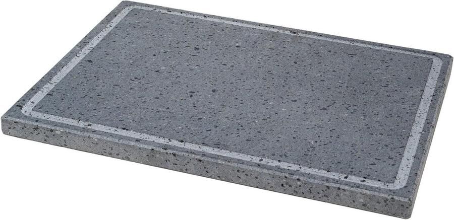 Lavasteen Grillplaat Baksteen Kookplaat Gelijkmatig Grillen Natuurlijke Etna Lavasteen 40 x 30 x 2 cm Grijs