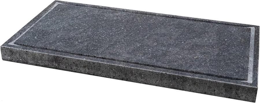 Lavasteen Grillplaat Baksteen Kookplaat Gezond Koken Natuurlijke Antiaanbaklaag XXL 60x30cm Grijs