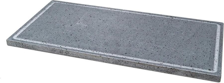 Lavasteen Grillplaat Grillsteen Plaat Koken en Bakken Natuurlijk Materiaal 60 x 30 cm Grijs