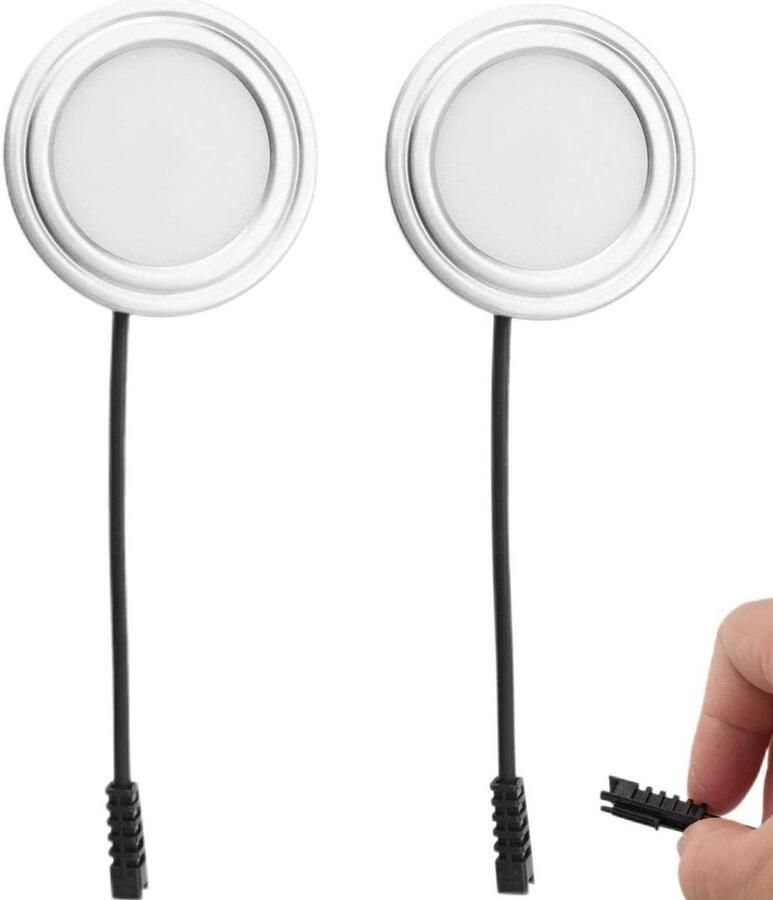 LED Lamp Afzuigkap Keukenverlichting Lamp Koken Verlichten Roestvrij Staal Diameter 7 cm Koud Wit