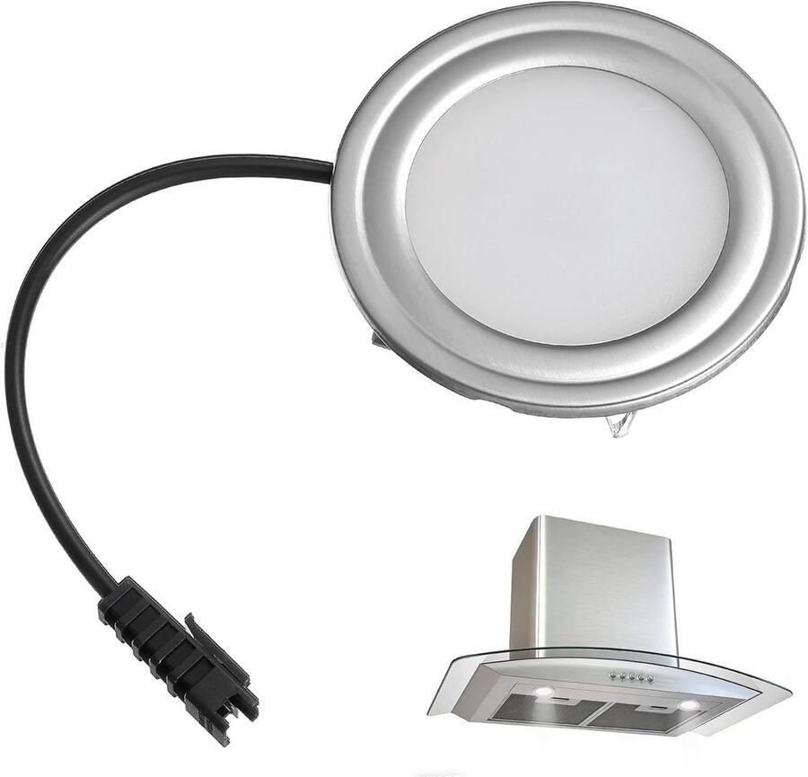LED Lamp Keukenverlichting Vervanging Kookplaat Verlichten Waterdicht Ontwerp 7 cm Zilver