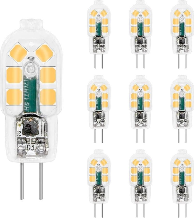 LED Lampen 12V 2W Koud Wit 6000K voor Motorhome en Keuken 200 Lumen SMD Bi-Pin G4 Niet Dimbaar Ideaal voor Afzuigkappen en Verlichting