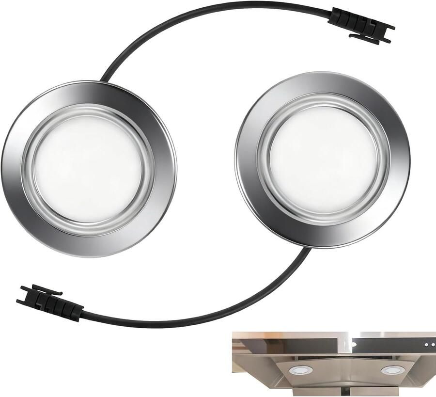 LED Lampen Afzuigkap Keukenverlichting Vervanging Veilig Koken Roestvrij Staal 12V 1.5W Koel Wit
