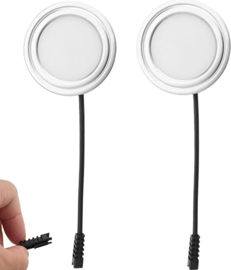 Led Lampen Afzuigkap Verlichting Keuken Verlichten Energiezuinig Koud Licht Diameter 7 cm Zilverkleurig