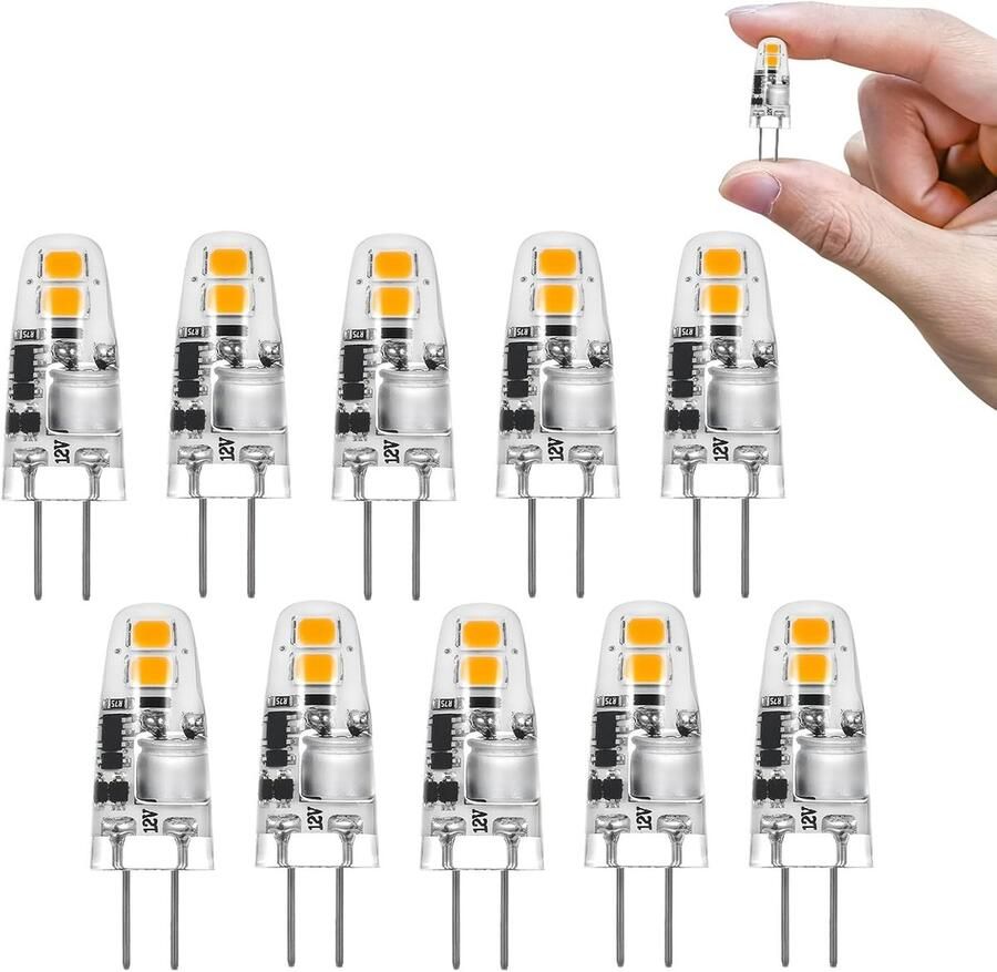 LED Lampen Warm Wit 10-pack 1.2W Vervanging voor Halogeenlampen Voor Afzuigkappen en Keuken