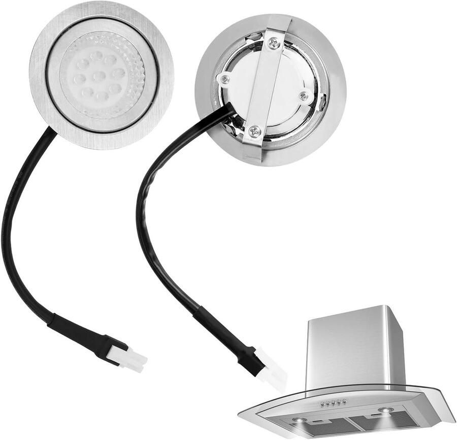 LED Vervanging Lampen Afzuigkap Verlichting Keuken Verlichten Energiezuinig 2 Stuks Zilver