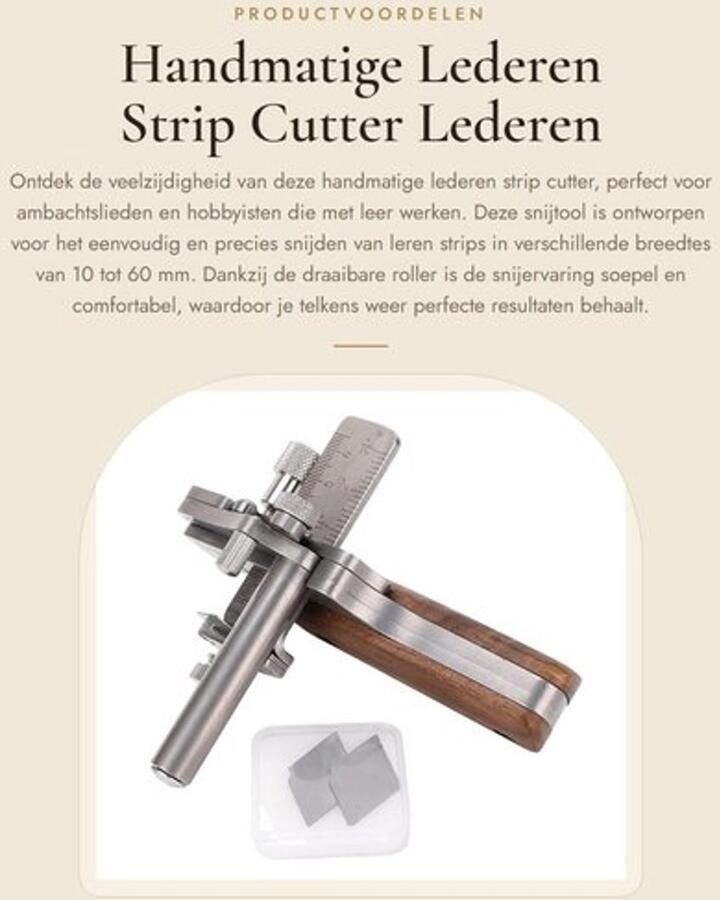 Lederen Strip Cutter Handmatig RVS 304 10-60mm Snijdikte Metalen Strap Cutter Draaibare Roller Hoogwaardige Tool Leer Snijder