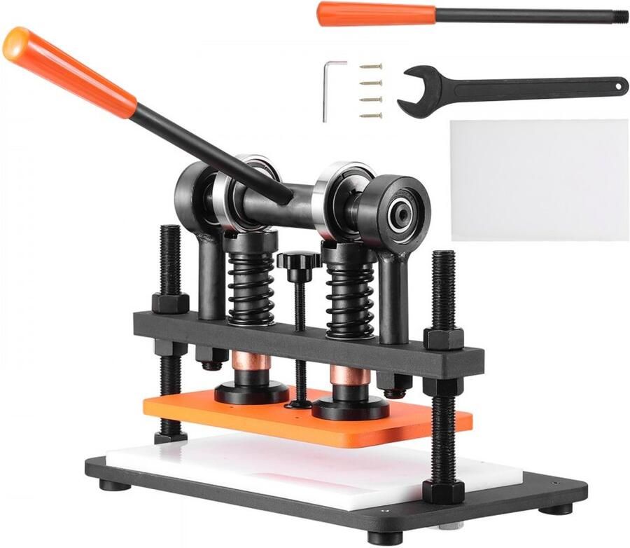 Lederpons- en snijmachine Handmatig Perskracht 1 5 t Werkoppervlak 26 x 15 cm Zware uitvoering Voor leer PVC en EVA-schuim Stansen en reliëf