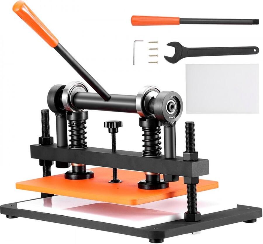 Lederpons- en snijmachine Handmatig Werkvlak 36 x 26 cm Drukkracht 1 5 ton Zware uitvoering Reliëffunctie Voor leer PVC EVA-schuim en niet-klevend materiaal