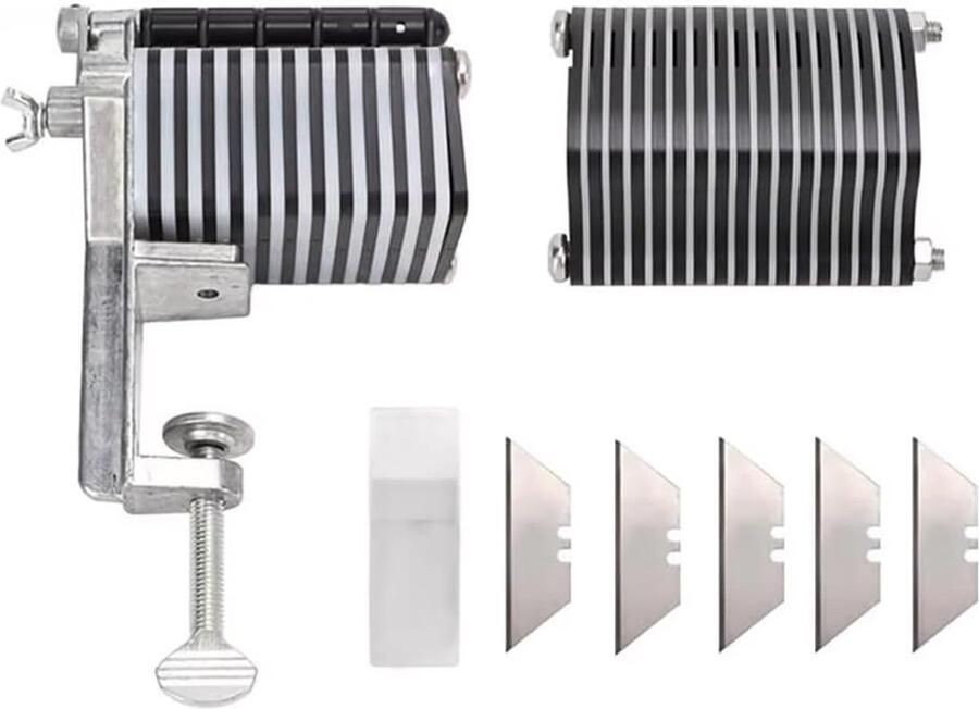 Leersnijmachine Bureau Leer Snijder Leren Strips Snijden Vervangbare Messen 660 Gram Grijs