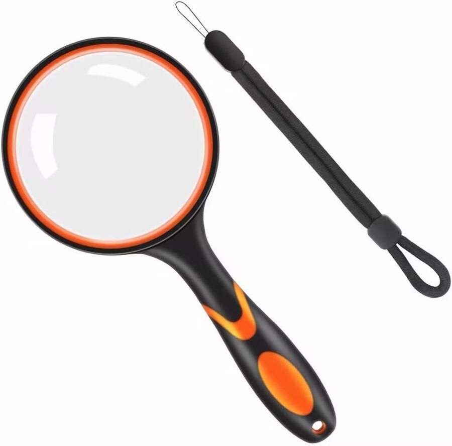 Leesloep 10x handloep met zachte antislip rubberen handgreep 100 mm en onbreekbare spiegel voor wetenschappelijke boeken kranten lezen insecten en hobby's (groen)