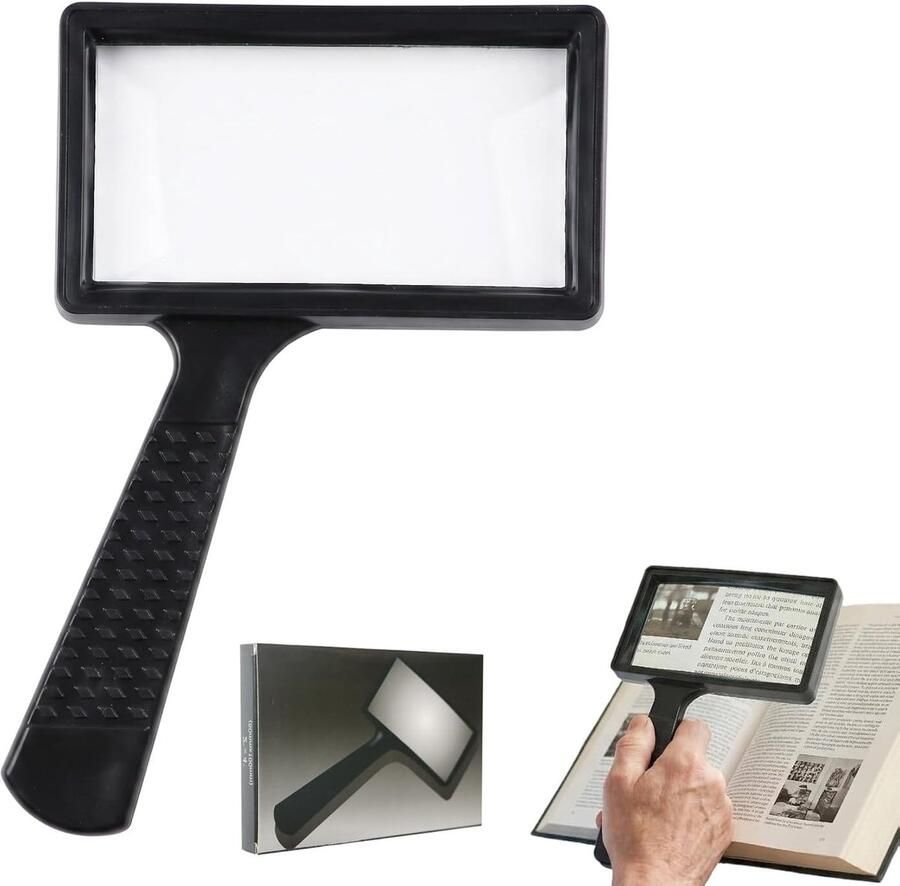 Leesloep met licht voor senioren groot 10x vergrotingsglas verlichting dimbare handloep inklapbaar voor kleine letters kranten boeken visueel handicapten en maculaire degeneratie