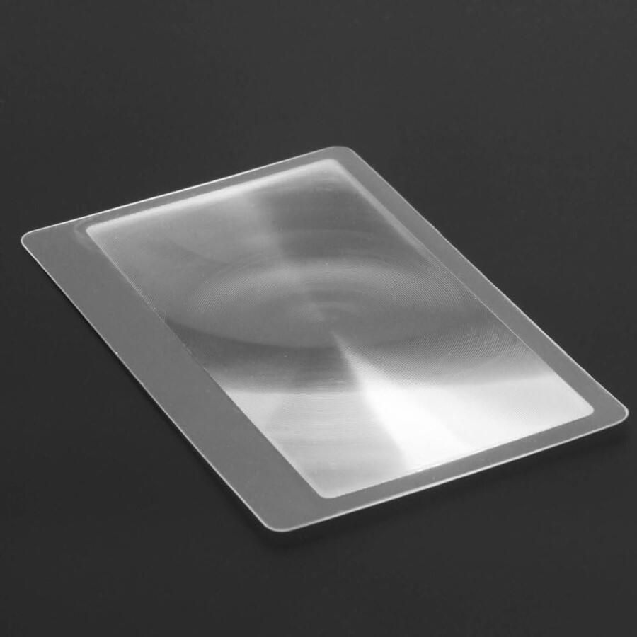 Leesloep Vergrootglas Leeslens Fresnel lens 3x vergroting Creditcard formaat Dun en licht Jonyx