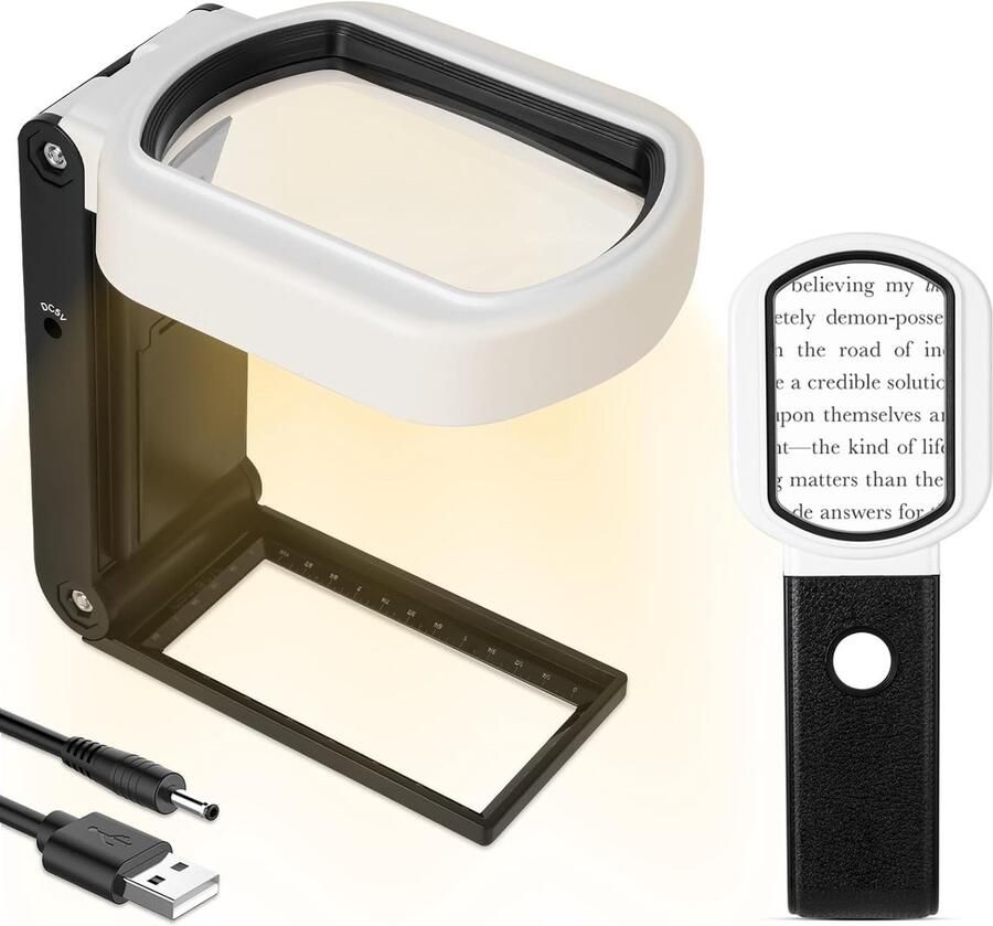 Leesvergrootglas 25 x 10 x vergrotingsvergrootglas op voet met 25 leds opvouwbaar magnifying glas handlicht 3 modi vergrotingsgereedschap voor senioren lezen sieraden inspectie