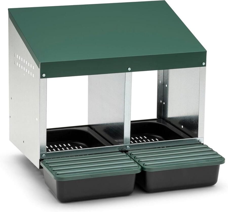 Legnest Kippen Eierkoker Hygiënisch Werken Met opvangbak 53 x 49 cm Groen