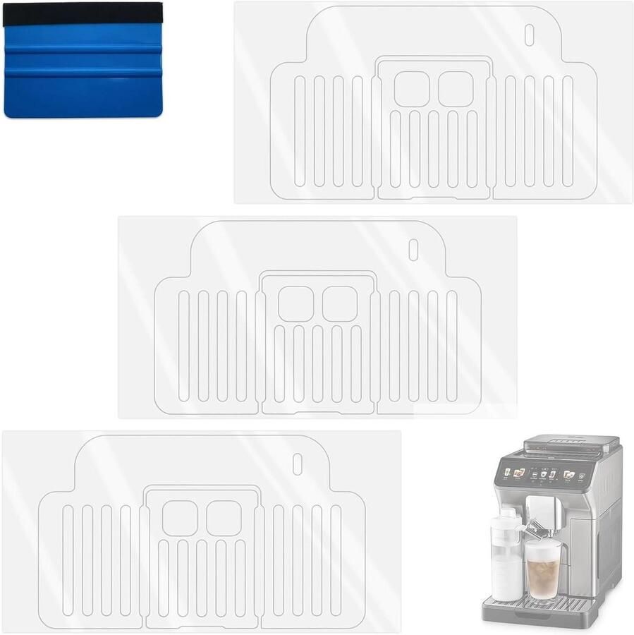 Lekbak beschermfolie Drip tray protector Koffiezetapparaat beschermen Krasbestendig ontwerp 3 stuks Transparant