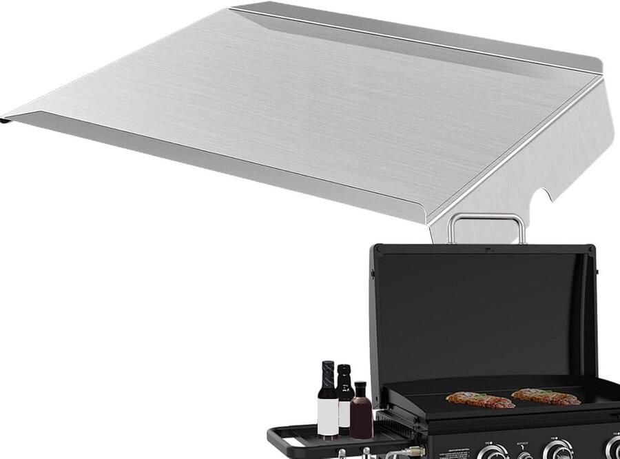 Druppelbak Roestvrijstaal Warmteschot Grill Barbecue Onderhoud Vetophoping Weerstand 54.79 x 44.6 cm Zilver
