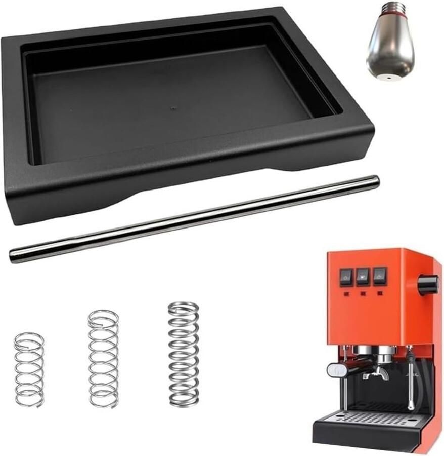 Lekbak voor koffiemachine Lage lekbak Accessoires voor koffiemachine Onderdelen met veren ABS Zwart