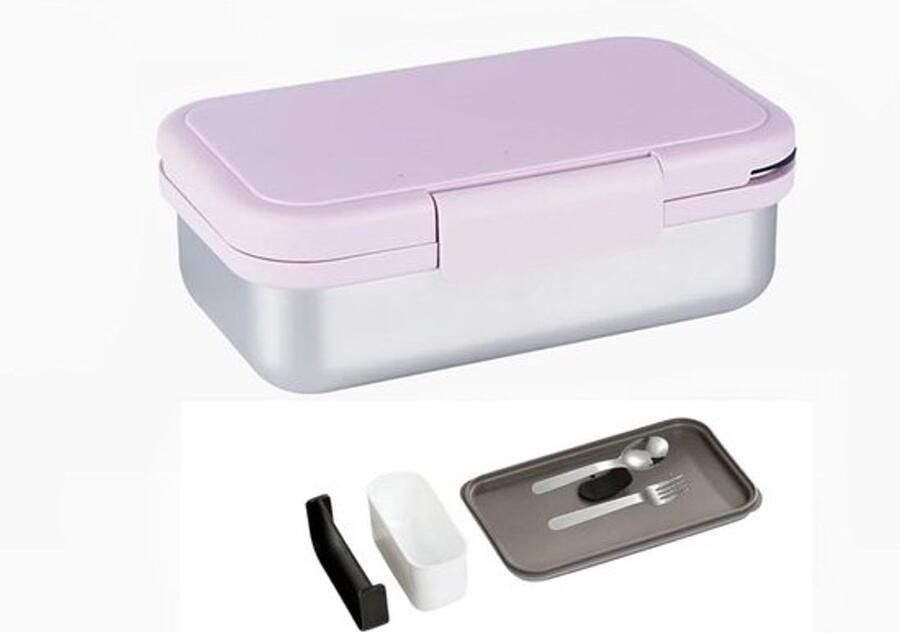 Lekvrije RVS Lunchtrommel met Vakken Magnetronbestendige Broodtrommel 800ml