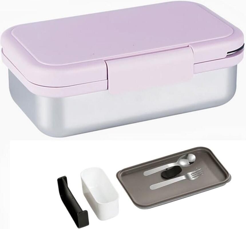 Lekvrije RVS Lunchtrommel met Vakken Magnetronbestendige Broodtrommel 800ml