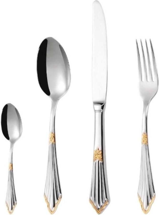 Lepel Set Dessert Lepels Koffie Roeren Vaatwasserbestendig 1 Stuk Goud
