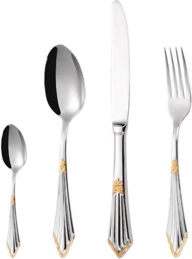 Lepel Set Dessert Lepels Koffie Roeren Vaatwasserbestendig 1 Stuk Goud