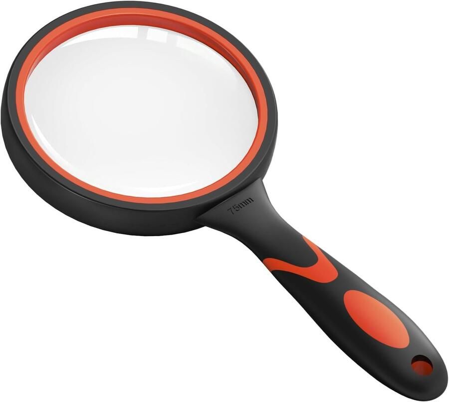 Lezen Handloep Toegepast op wetenschappelijke boeken Krant Hobby Observatie Premium antislip zachte handschacht Vergrootglas voor senioren Kinderen Orange