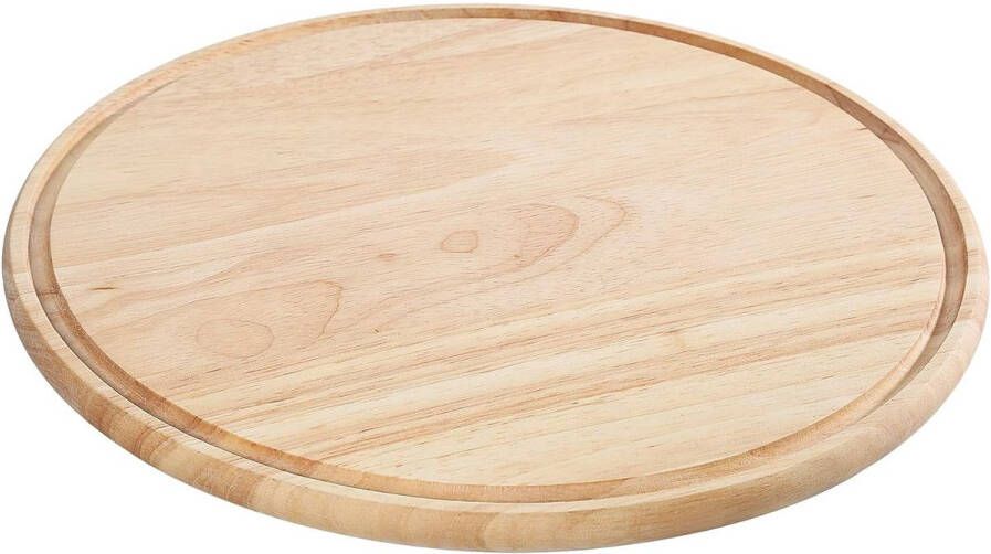 Licht Pizzabord Ø 33 cm Duurzaam rubberhout Ideaal voor pizza's