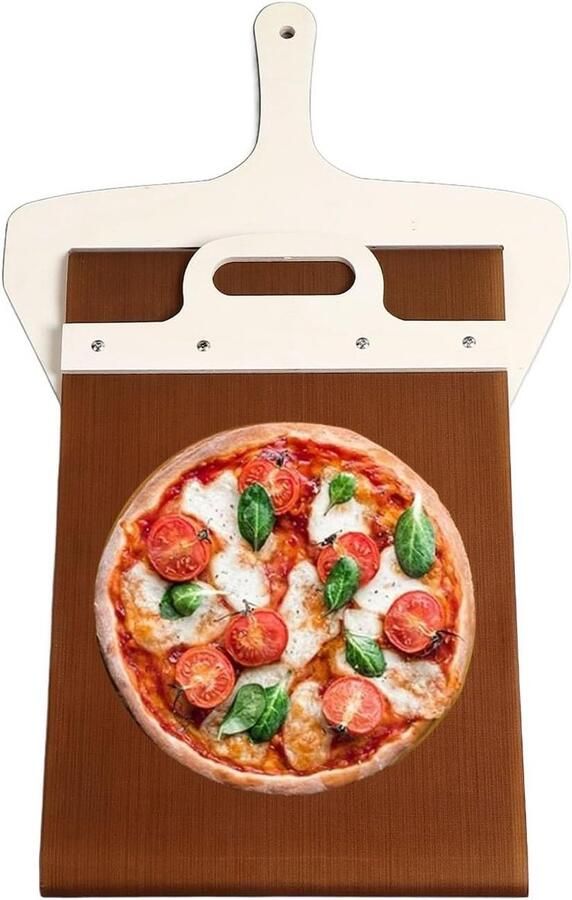 Lichte en handige pizza schieter voor het gemakkelijk verplaatsen van zelfgemaakte pizza's ideaal voor de keuken en het bakken van pizza's - Foto 1