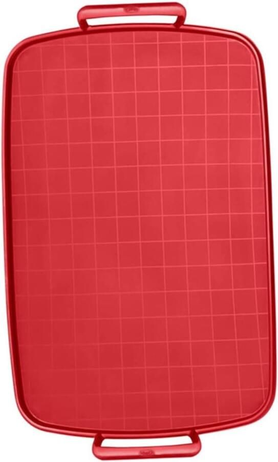Lichtgewicht Bakplaat Ovenmat Siliconen Bakken en Grillen Onbreekbaar Materiaal 36x22cm Rood