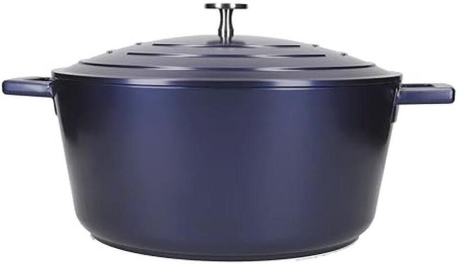 Lichtgewicht Braadpan met Deksel van Gegoten Aluminium Ideaal voor Koken en Stoofschotels - Foto 2