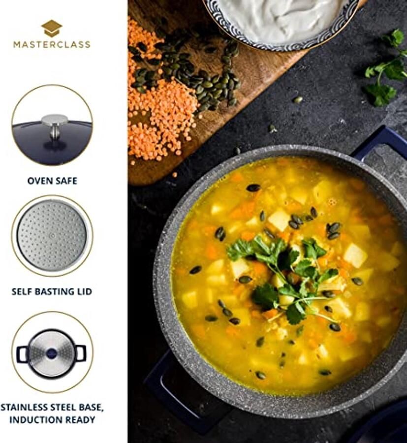 Lichtgewicht Braadpan met Deksel van Gegoten Aluminium Ideaal voor Koken en Stoofschotels - Foto 3