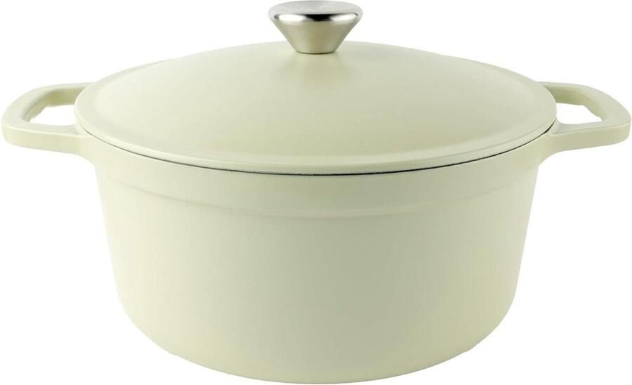 Lichtgewicht Gietijzeren Braadpan Dutch Oven Stoofpan Koken en Bakken 40% Lichter Gewicht 24 cm 35 Liter