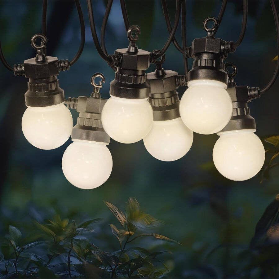 Lichtketting 10 meter met witte LED lampen Water- en stofbestendig