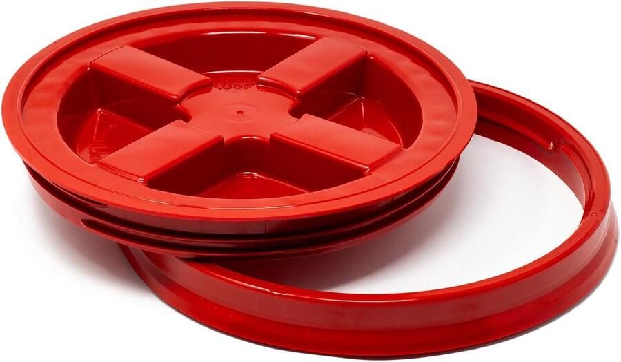 Lid voor Opslag Afsluitdeksel Container Voedsel Vers Houden Dubbele Luchtdichte Afdichting 7 Gallons Rood
