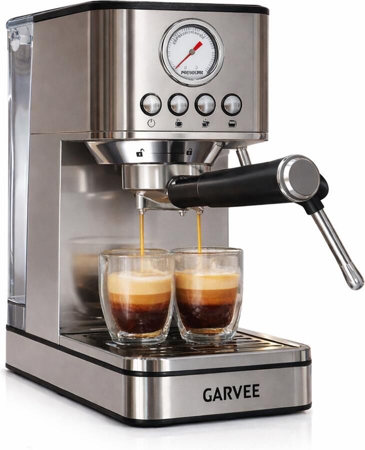 Lifero Espresso Apparaat Espresso met Melkopschuimer Bonen Machine Cappuccino Americano 20Bar 1 7 liter water