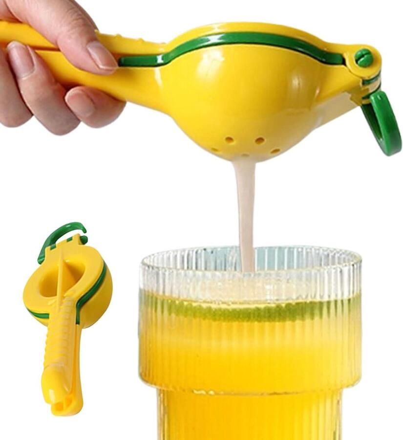 Limoenpers Citruspers Keuken Gadget Sap Extractie Ergonomisch Antislip Ontwerp 28 x 8.5 x 28 cm Groen