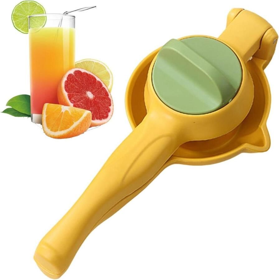 Limoenpers Handpers Citrus Sap Extraheren Antislip Ontwerp 23 cm Citroen Geel