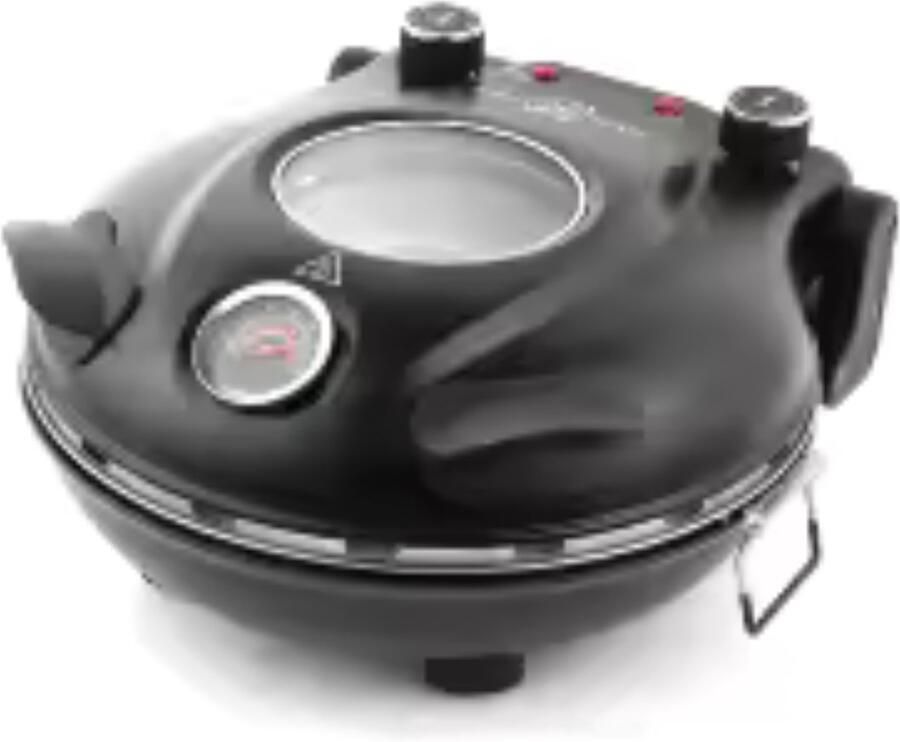 Linkforu Elektrische Pizza Pan – Pizza in 4 Minuten Food Maker Vlambestendige Stenen Plaat 1200 Watt 420 ° C 32cm