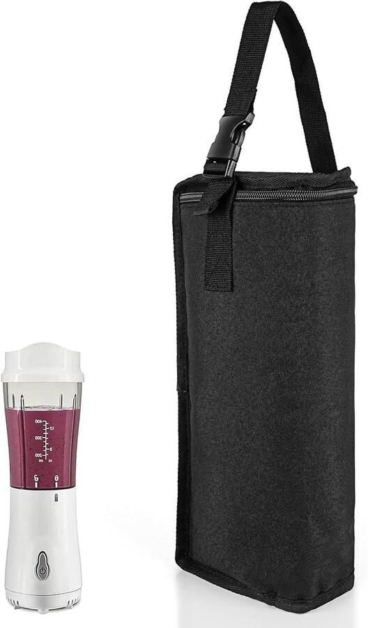 Linkidea Blender opbergtas verstelbare smoothie blender draagtas met handriem draagbare kleine blendercontainer compatibel met Hamilton Beach (zwart) Zwart