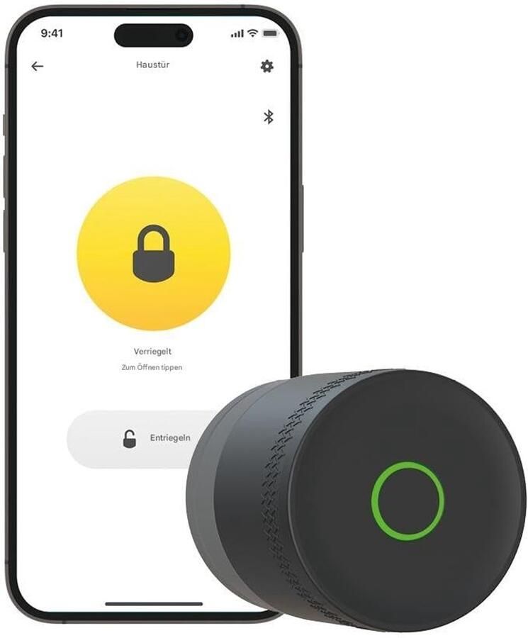 Linus Smart Lock L2 Lite Zwart 05 109100 MB Sleutelloze toegang Eenvoudige installatie Matter compatibel Digitale sleutels Activiteit in realtime Yale Home app