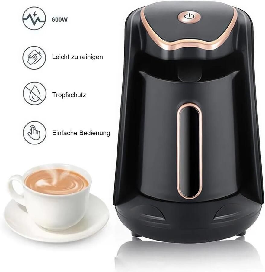 LISM-Koffiemachine elektrische koffiemachine 600 watt 300 ml capaciteit voor 4 kopjes met overloopbeveiliging en droogkookbeveiliging