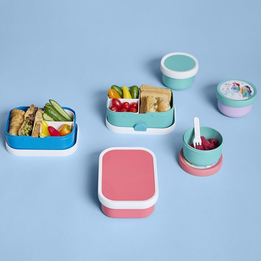 Little Dutch Kinderlunchbox Bento Box Kinderen Lunchbox Kinderen met Vakken & Vork Maaltijdbox met Clip Sluiting BPA Vrij & Vaatwasmachinebestendig 750 ml Little Goose