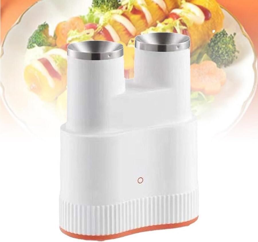Loempia Maker Eierrolmaker Omeletmaker Snacks Maken Dubbele Buis Ontwerp 15x15x25 cm Wit