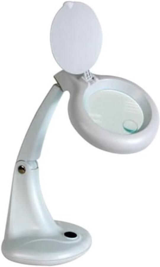 Loeplamp met verlichting vergrootglas lamp 12 W 1 75x en 4x vergroting glazen lens 90 mm bureaulamp voor precisiewerk elektronica modelbouw en lezen wit